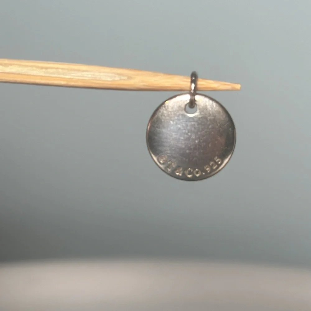 Genuine Tiffany & Co round I Love You charm in sterling silver - Picture 3 of 4